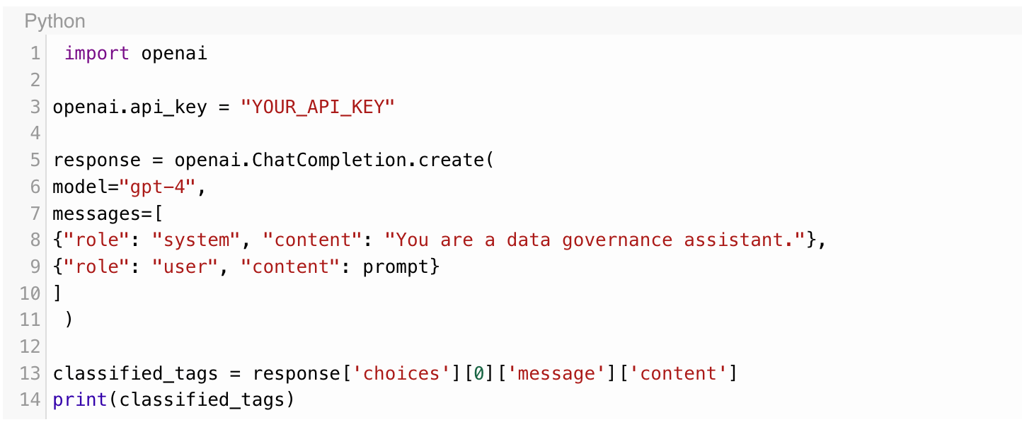 API call by using OpenAI’s Chat API