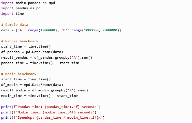 Example using Modin