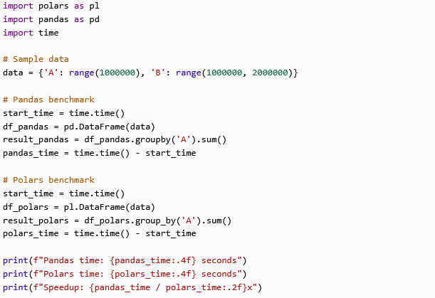 Example using Polars