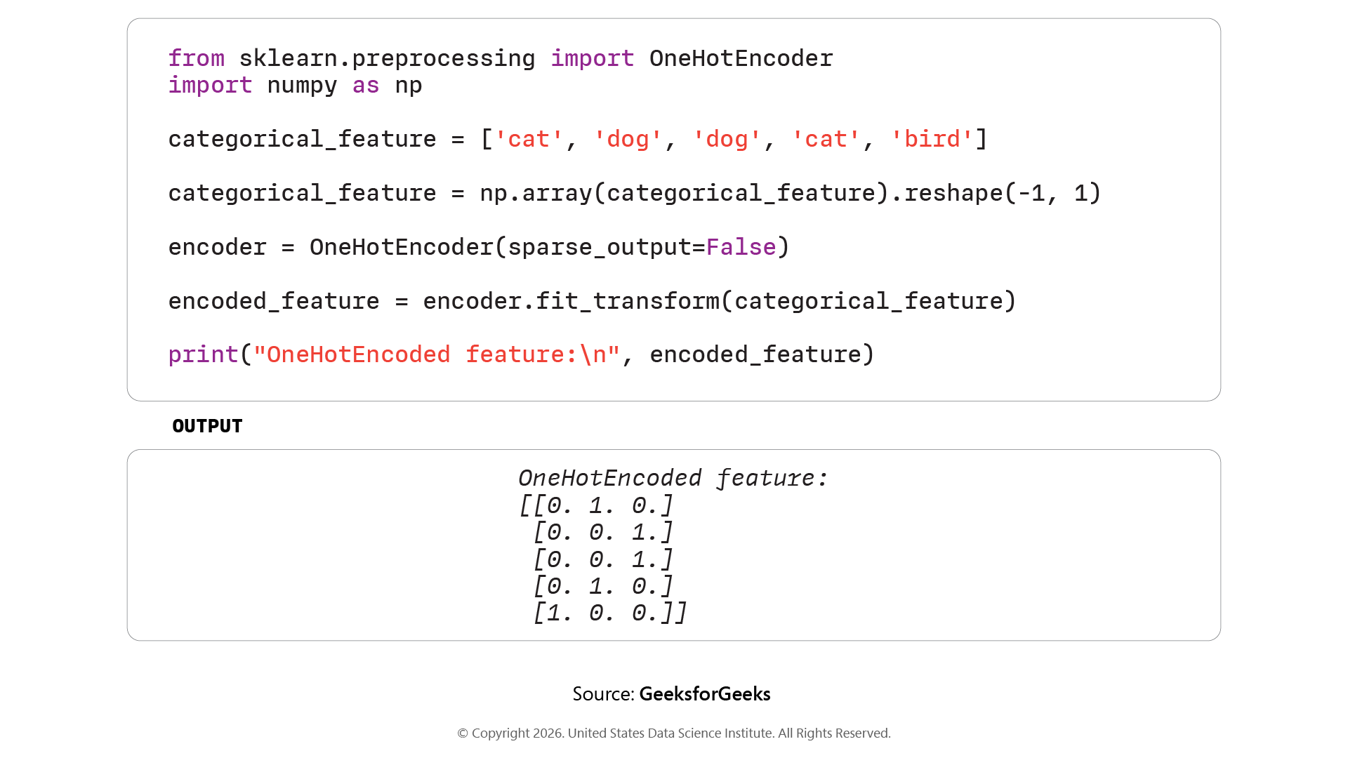One Hot Coding