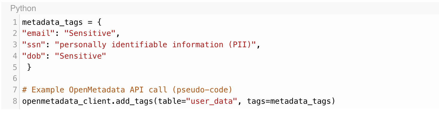 Push Tags into OpenMetadata