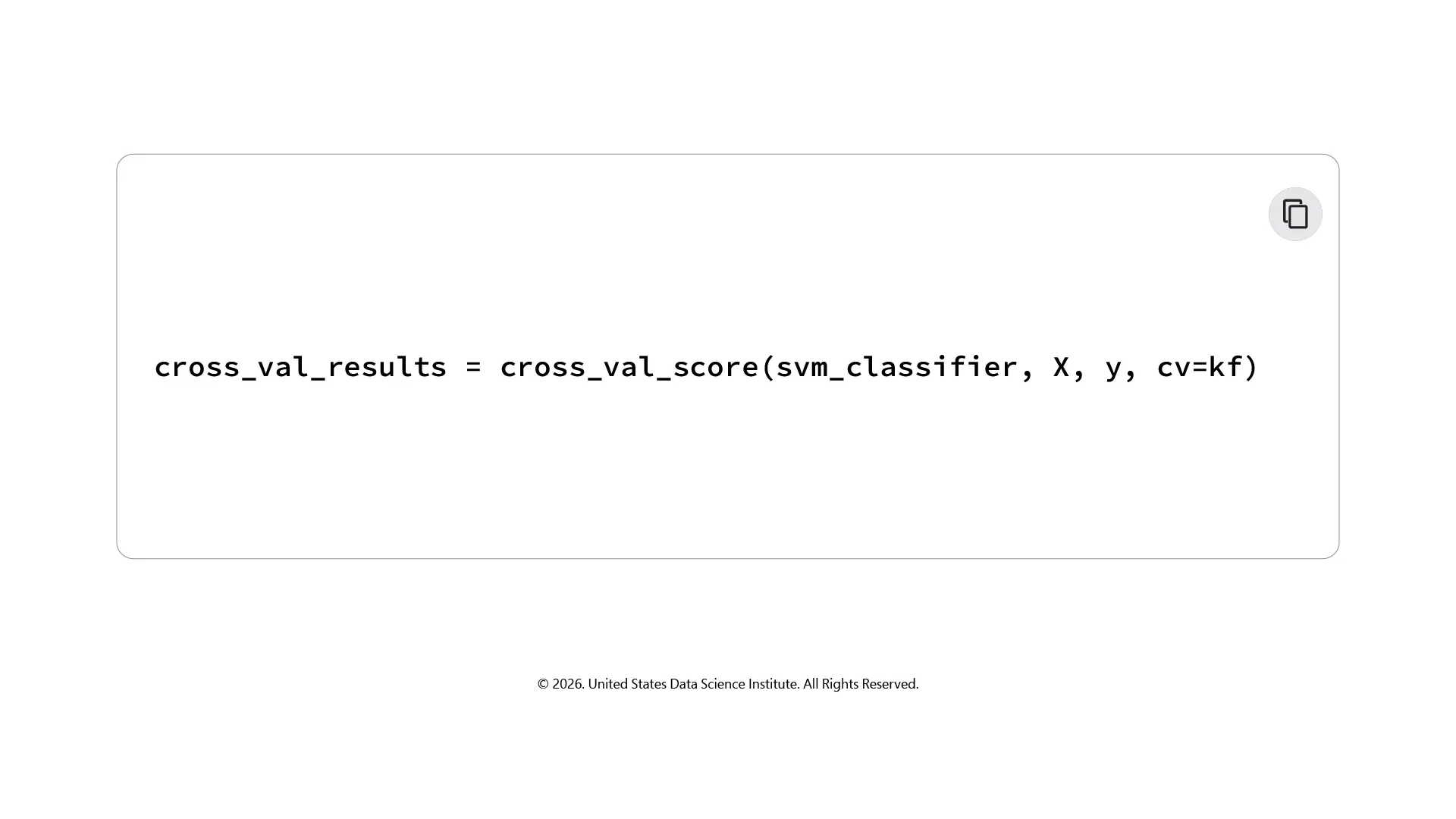 Run the cross-validation