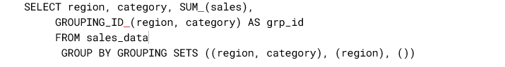 Leverage GROUPING_ID ()
